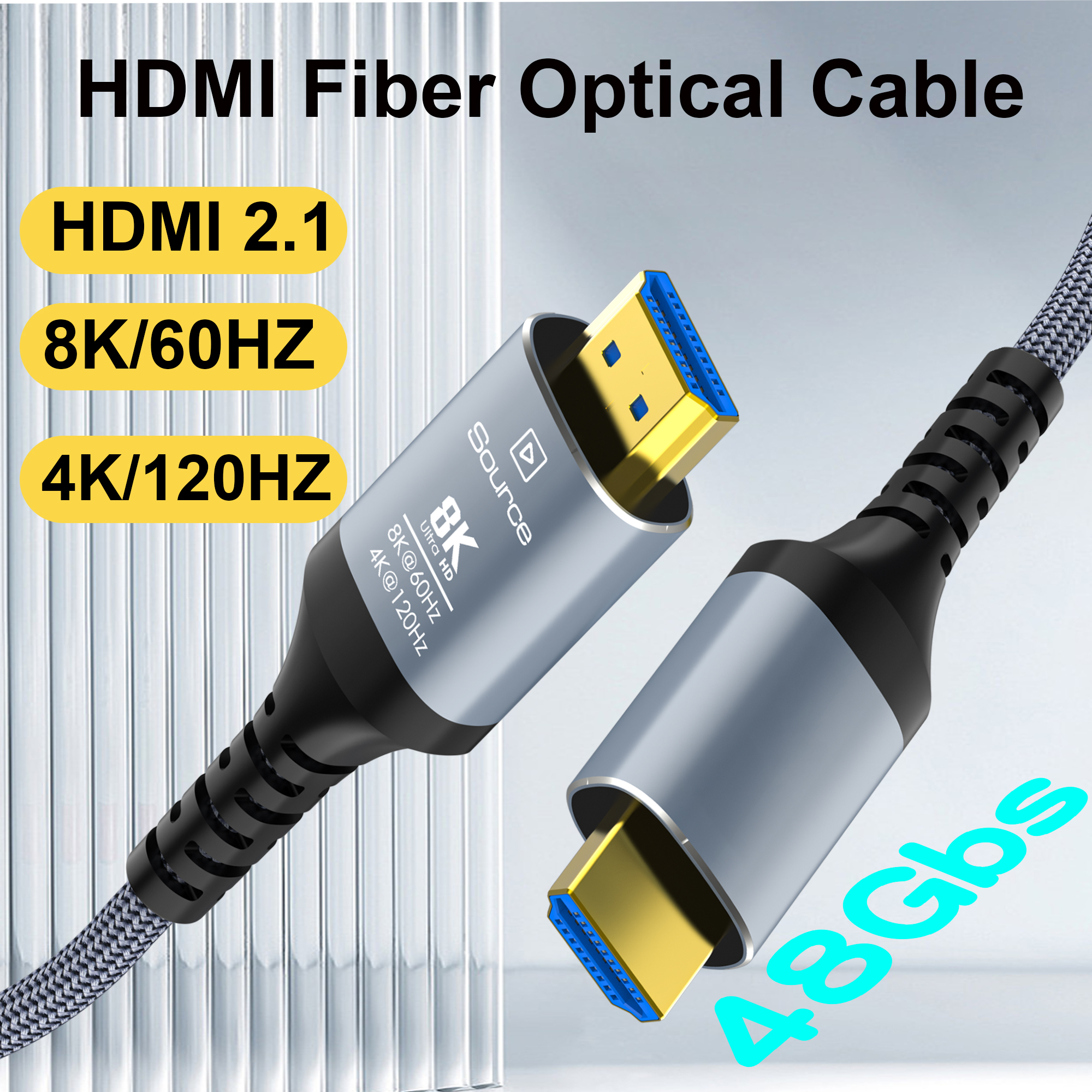 Home Cinema Blu Ray Sony - 8K Fiber Optic HDMI Cable 8K60Hz