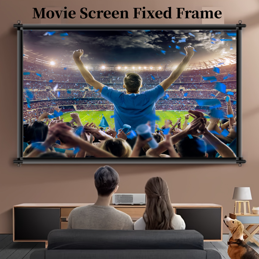 Projector Screen 100 Inch - XIAOHUI Anti-light Projector Screen Frame Fixed
