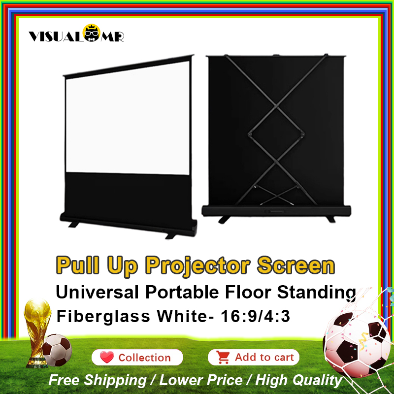 Home Cinema Pc - Portable Projector Screen Pull Up 60-120inch