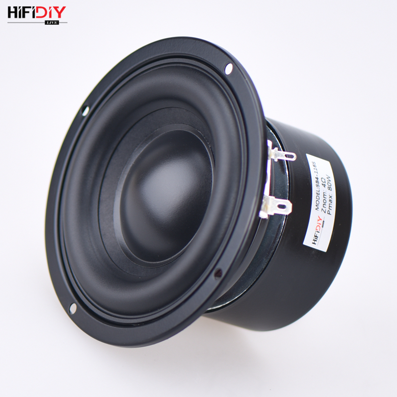 Home Cinema Subwoofer - HIFIDIY AUDIO 4.5 inch 80W Round