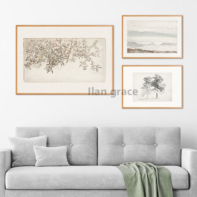 Vintage Flower Plants Sketch A - Home Cinema Wall Art review and price