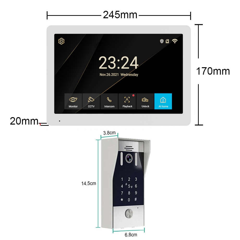 5in1 Unlock Doorbell 10inch 10 - Home Cinema Wall Panels review and price