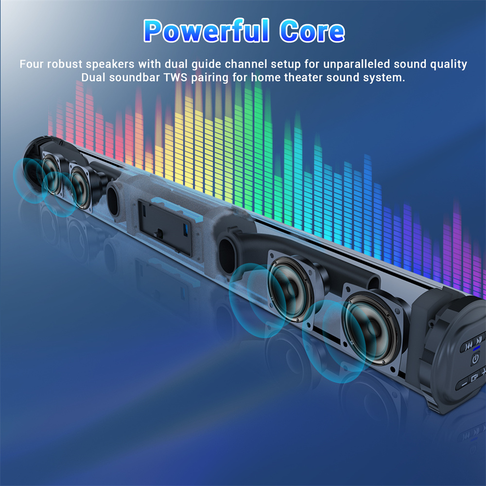 Sound Bar TV Sound System Blue - Soundbar Bluetooth Home review and price