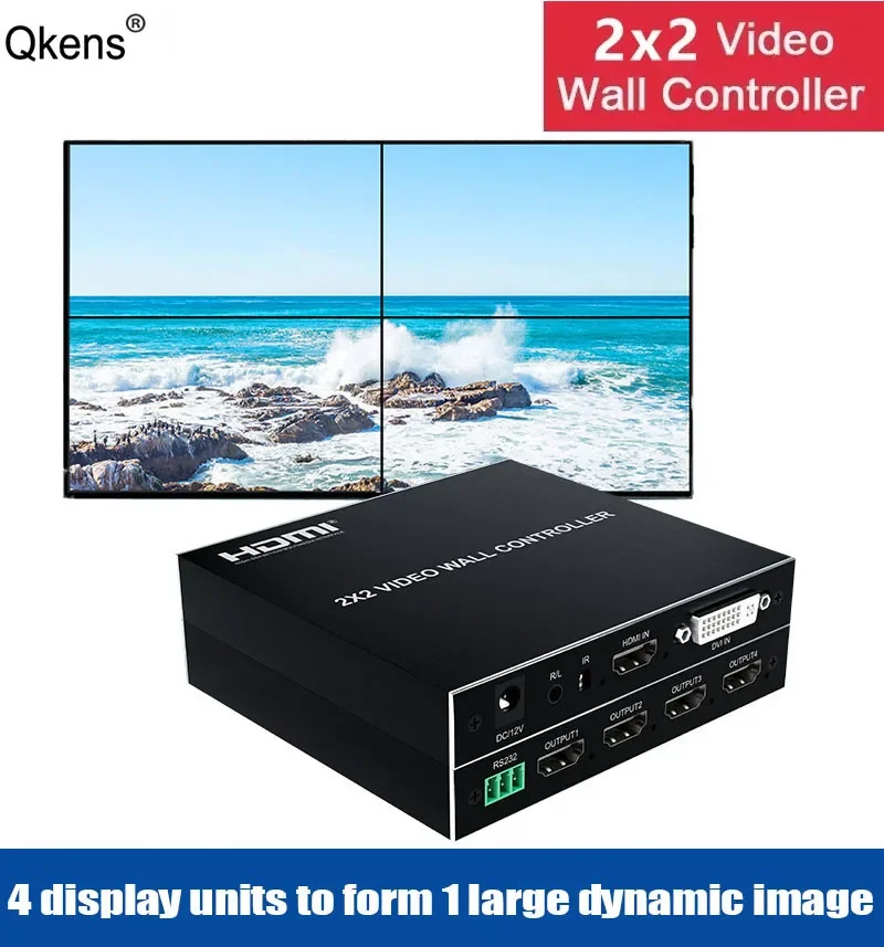 4K 1080p 2x2 Video Wall Contro - Home Cinema Wall Panels review and price