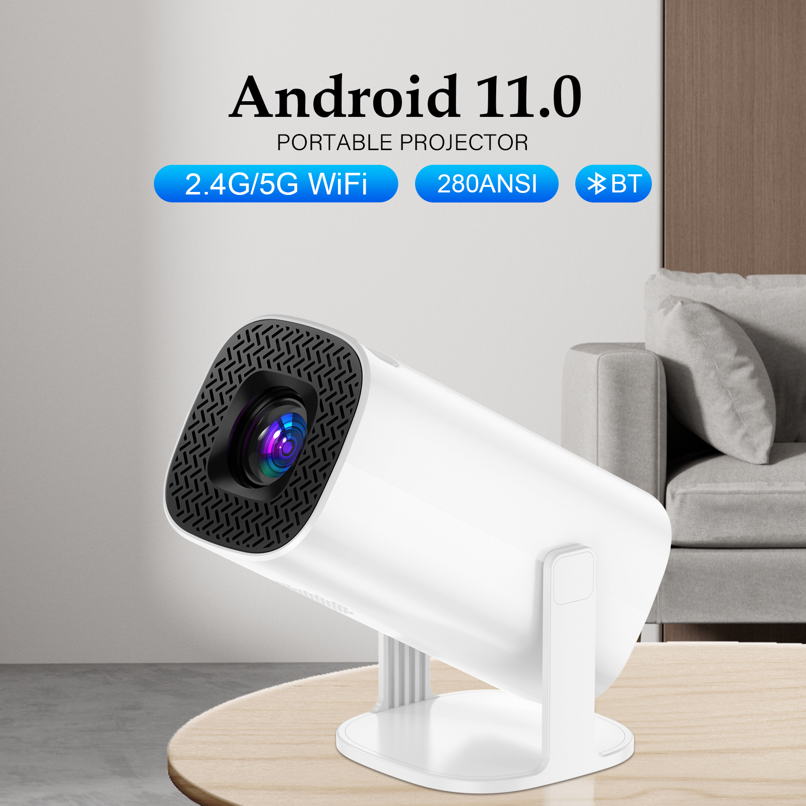 Projector Android 11 4K Dual W - Home Cinema Quad review and price