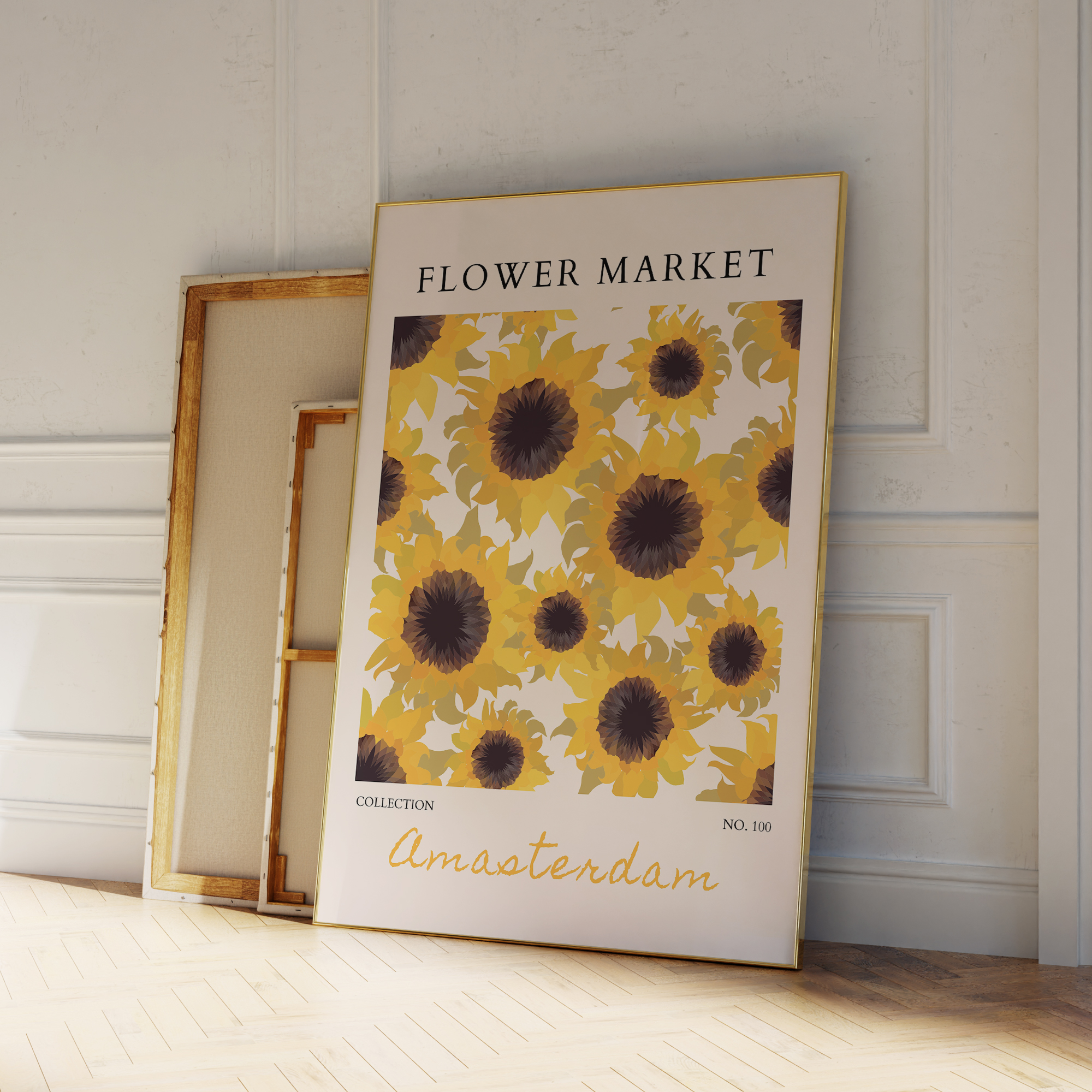 Modern Yellow Flowers Flower M - Home Cinema Wall Art review and price