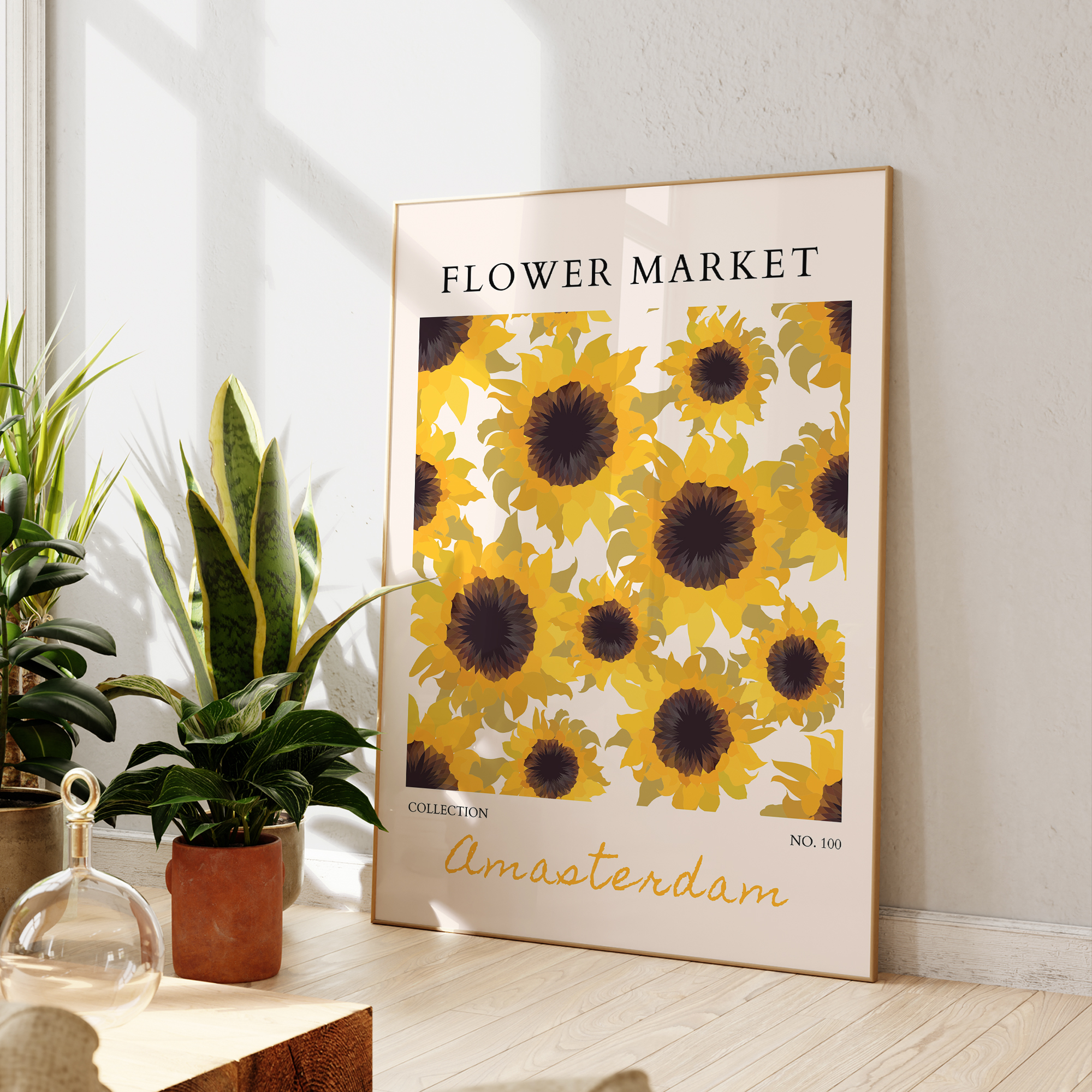 Modern Yellow Flowers Flower M - Home Cinema Wall Art review and price