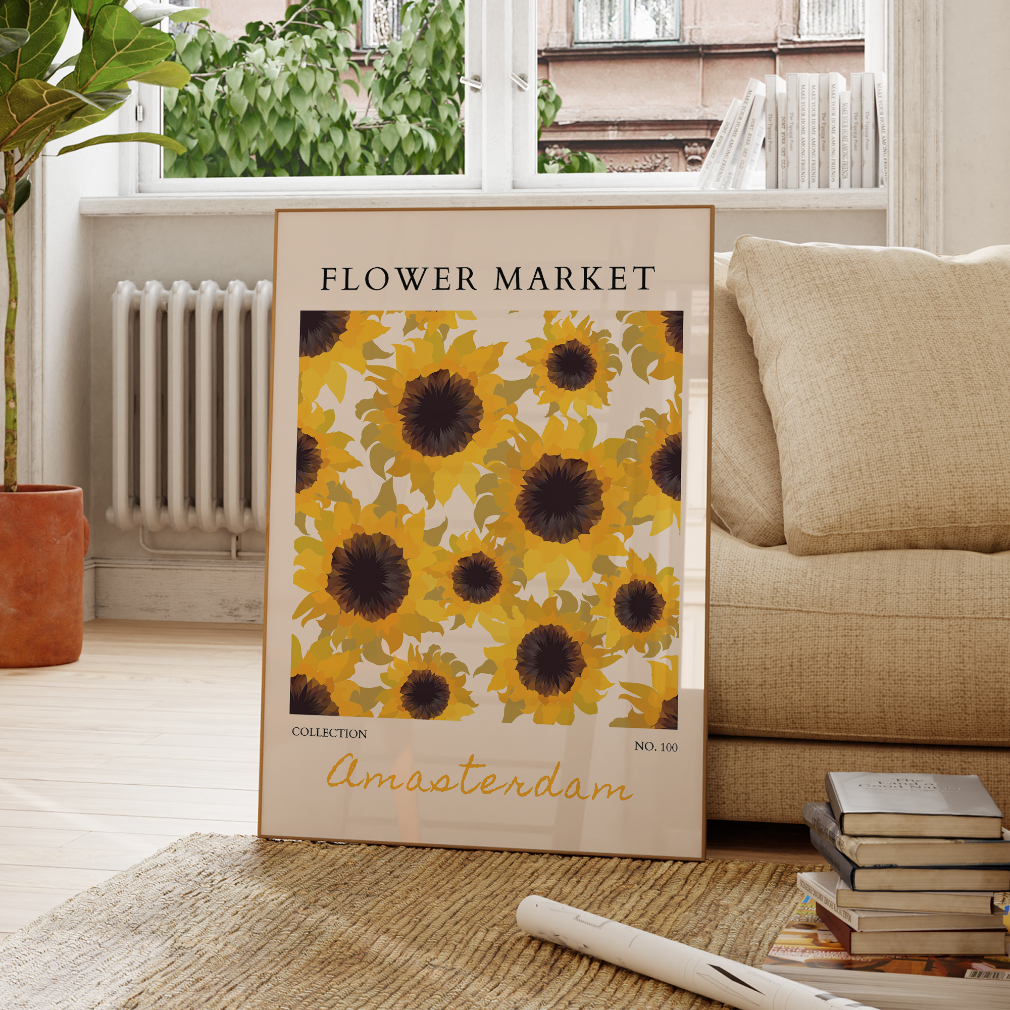 Modern Yellow Flowers Flower M - Home Cinema Wall Art review and price