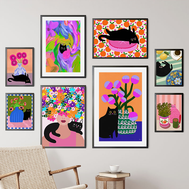 Boho Abstract Girl Vase Flower - Home Cinema Wall Art review and price