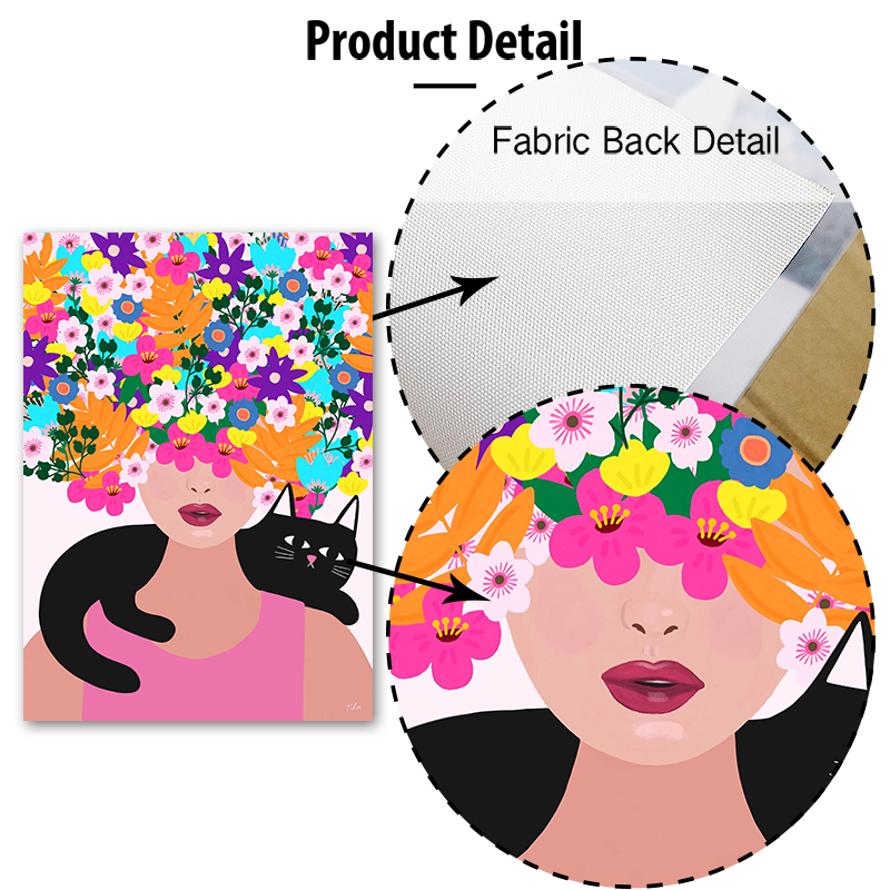 Boho Abstract Girl Vase Flower - Home Cinema Wall Art review and price