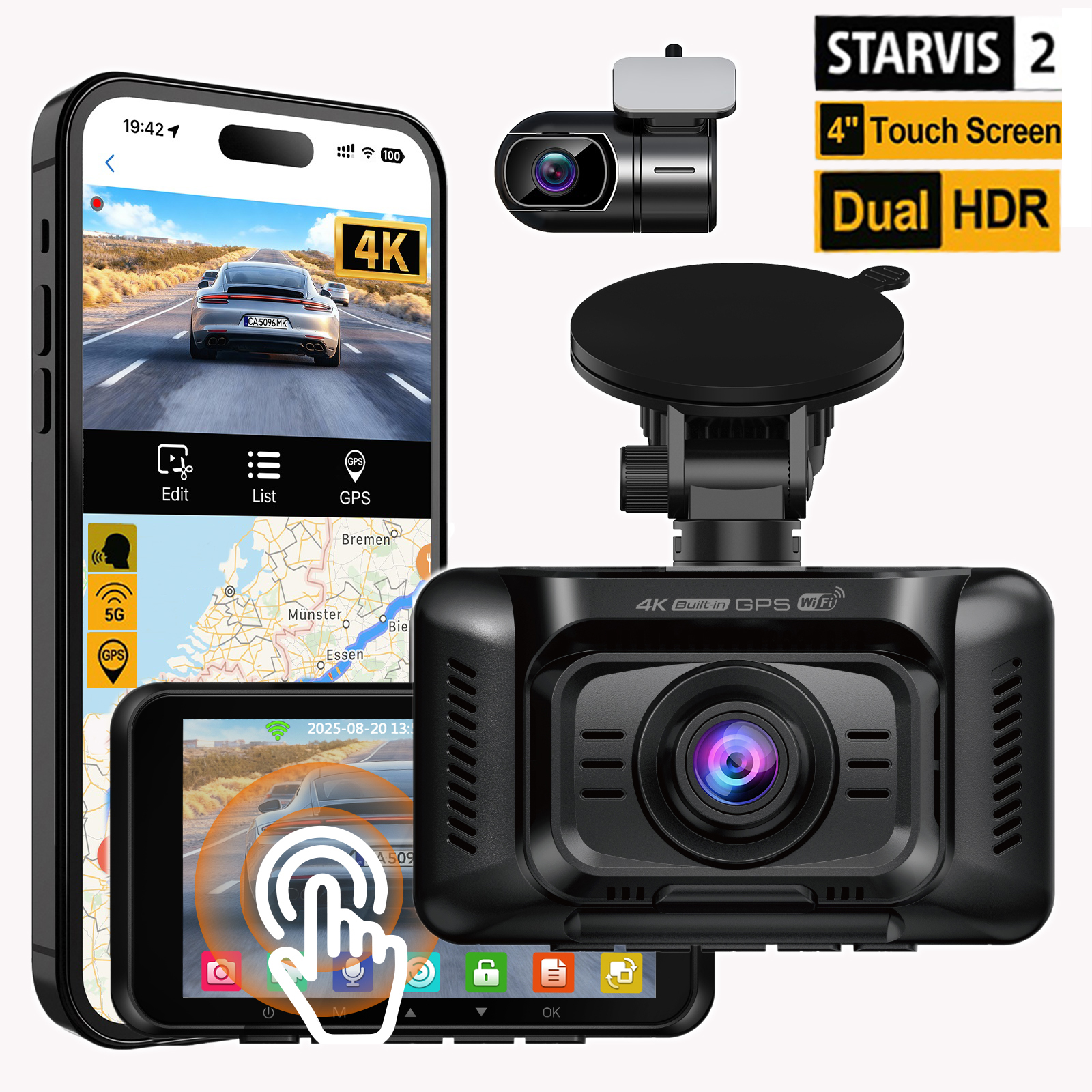 HUPEJOS 4K 2CH Dash Cam Front  - Home Cinema Blu Ray Sony review and price