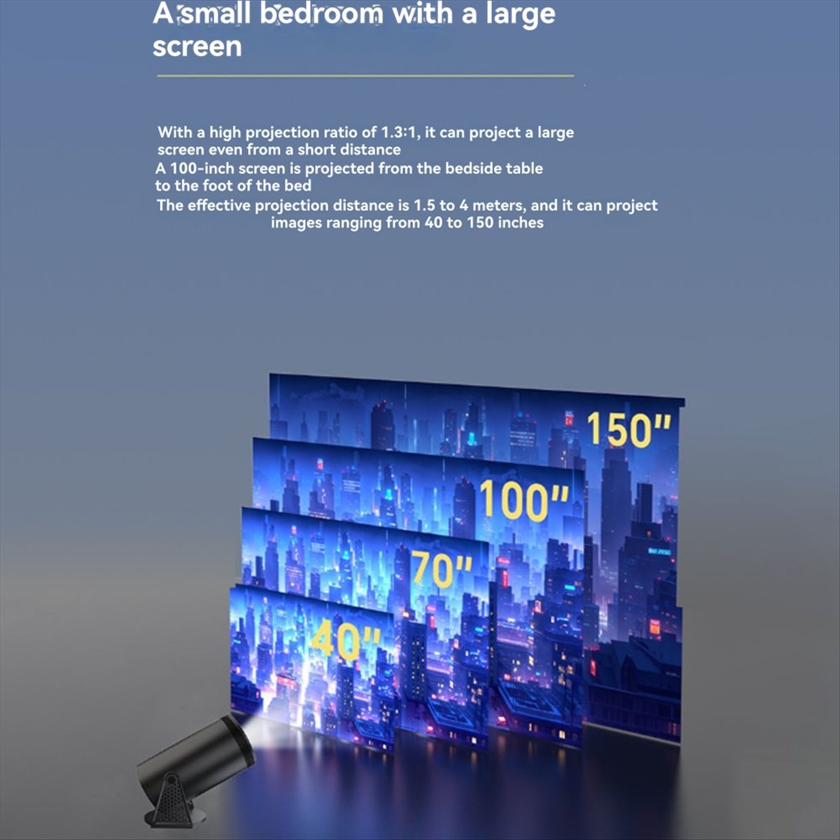 NEW 1080P Projector for Androi - Home Cinema Quad review and price