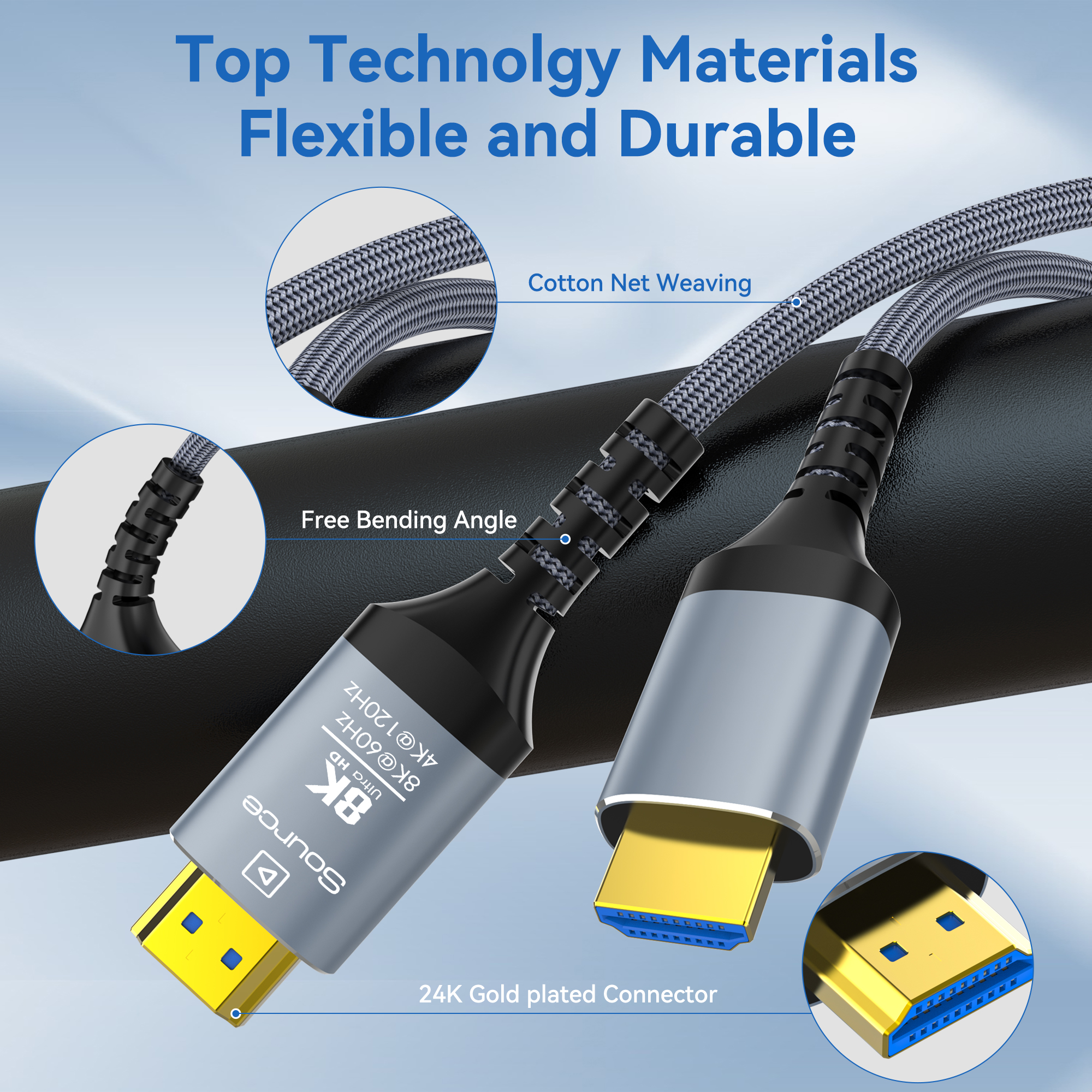 8K Fiber Optic HDMI Cable 8K60 - Home Cinema Blu Ray Sony review and price