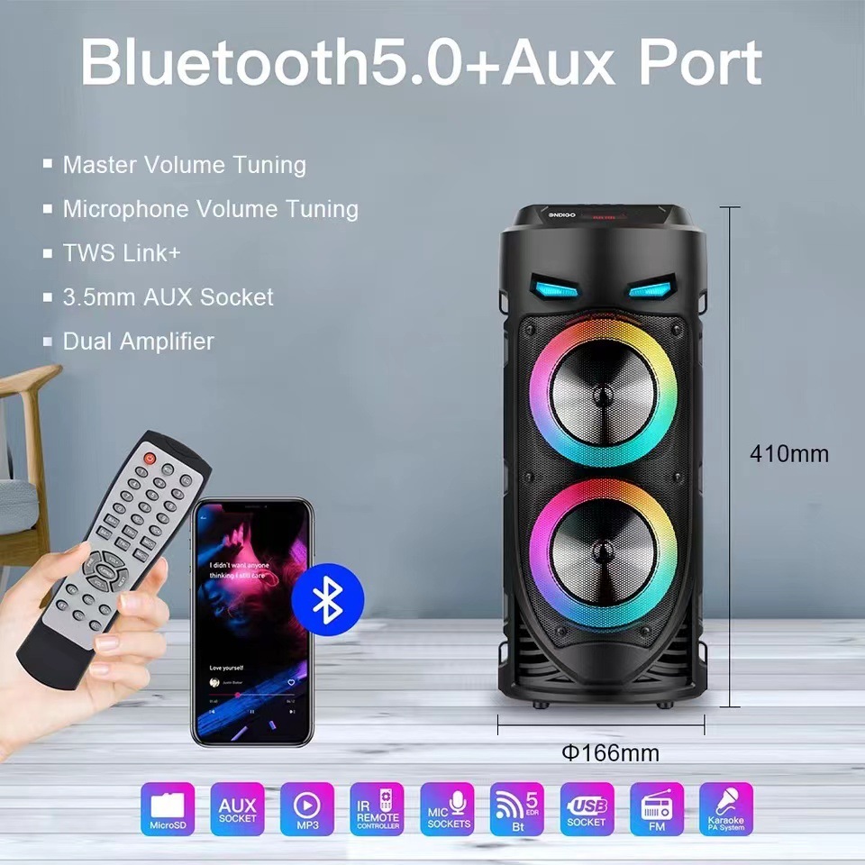 Large Square Dance Portable Bl - Soundbar Bluetooth Home review and price