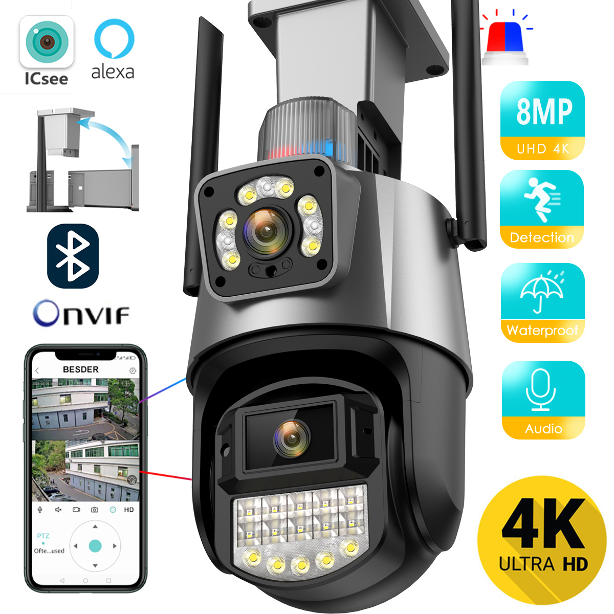 BESDER Wifi PTZ Camera 8MP Dua - Home Cinema Sony review and price