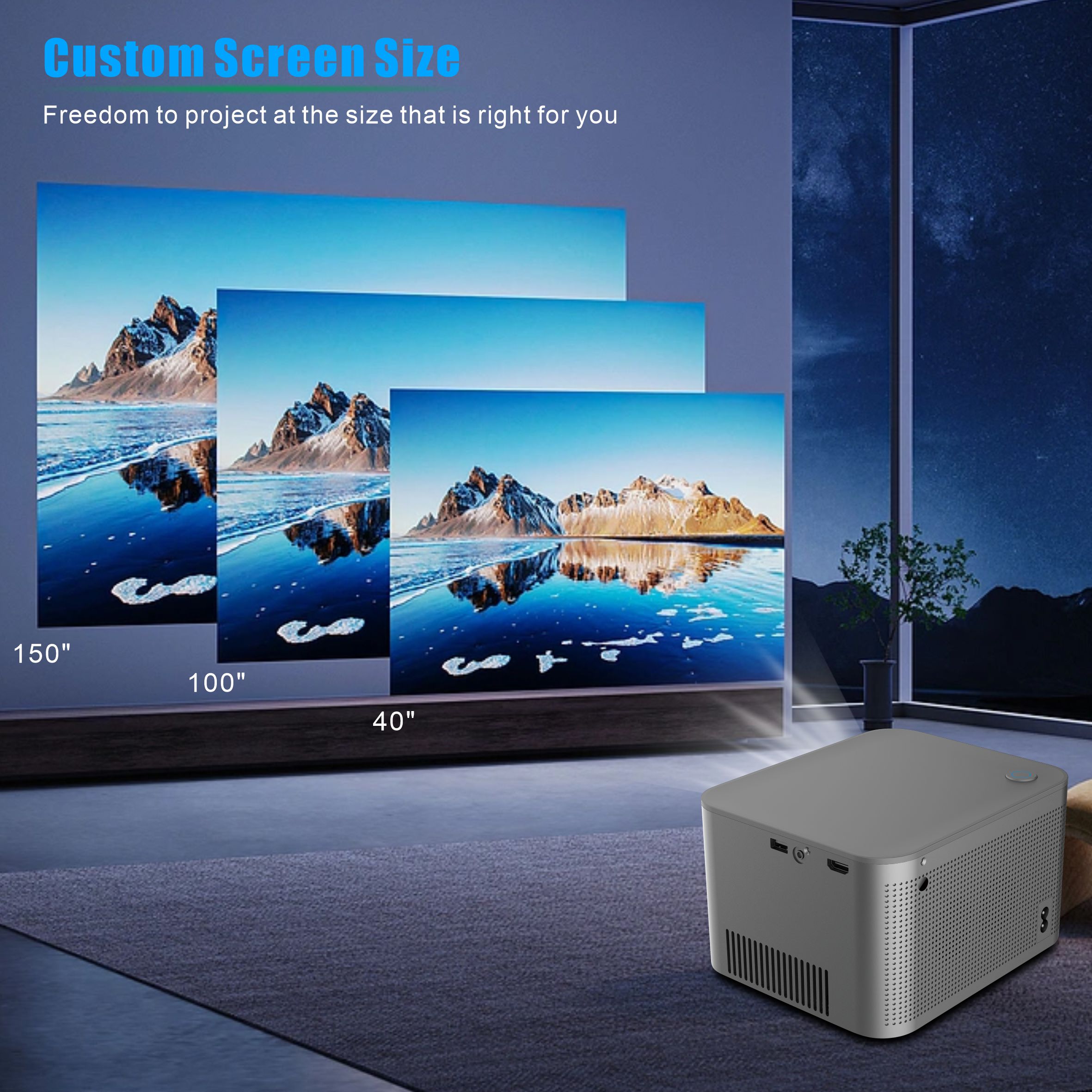 HY350 Smart Projector 4K Andro - Home Cinema Quad review and price