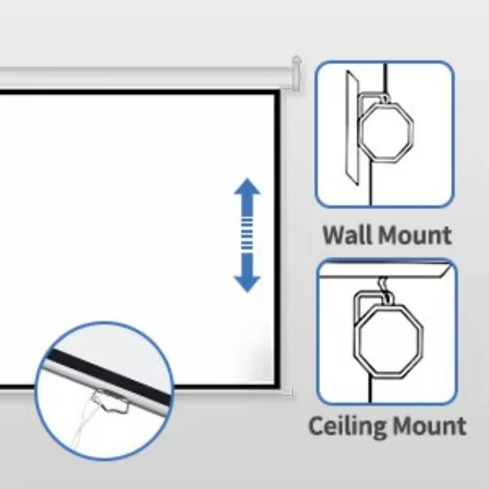 Hot Sell 100Inch Matte White E - Projector Screen 100 Inch review and price