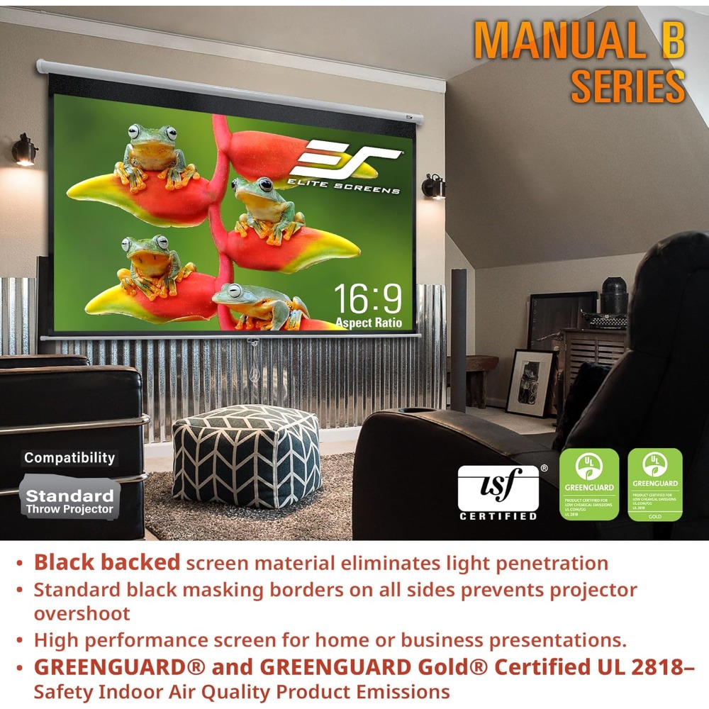 US Shipping Manual B 100 Inch  - Projector Screen 100 Inch review and price