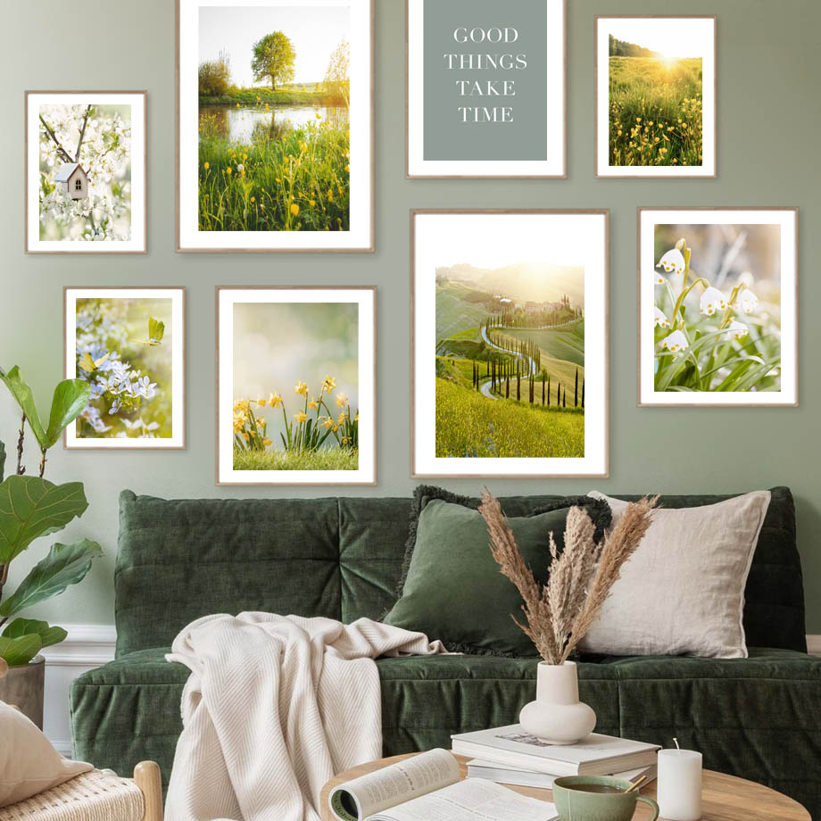 Spring Scenery Flower Green Ve - Home Cinema Wall Art review and price