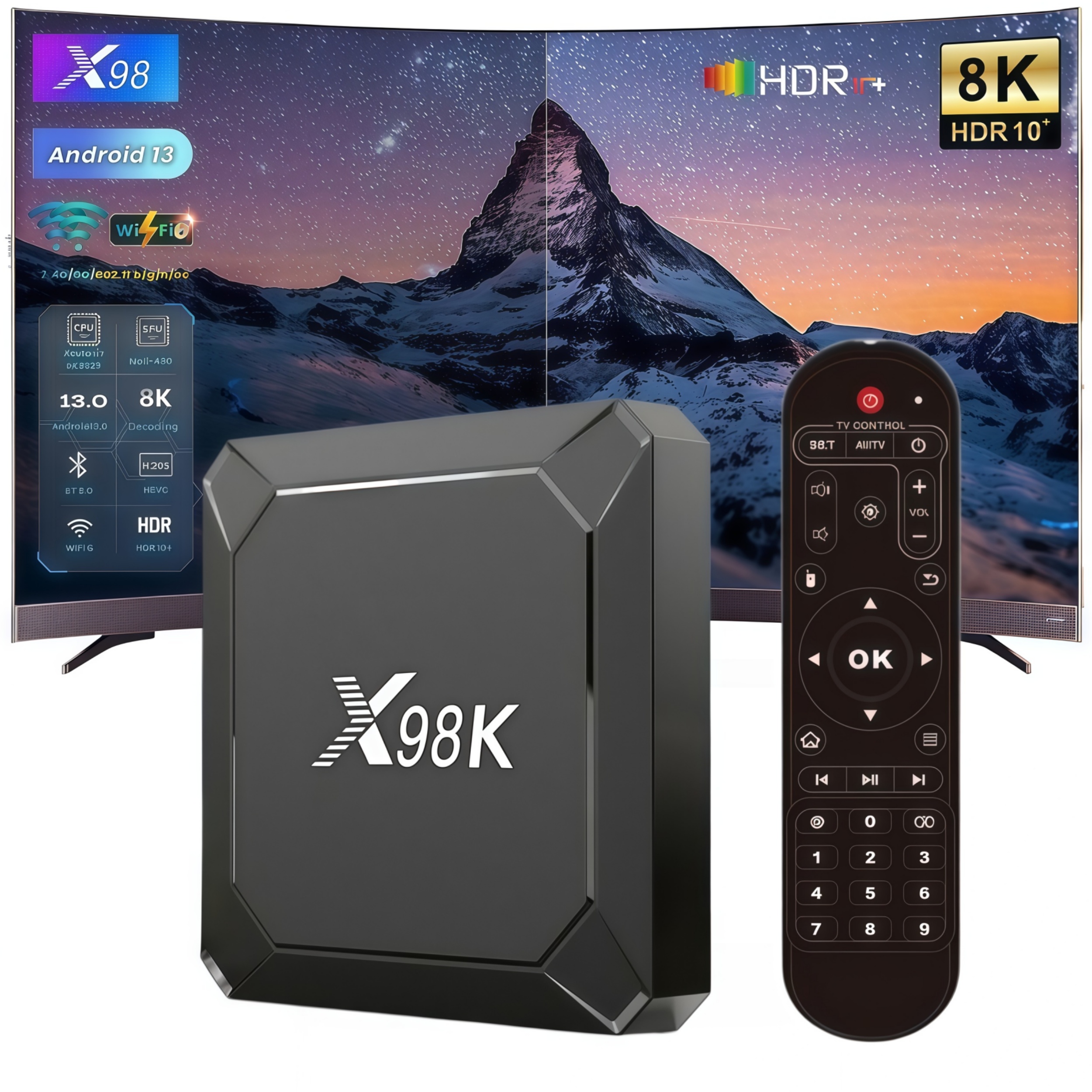 X98K Android 13 TV Box RK3528  - Home Cinema Quad review and price