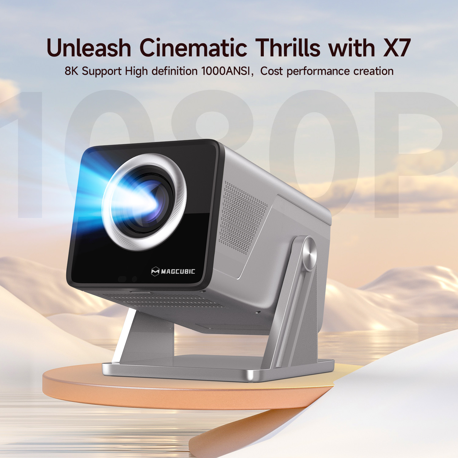 Magcubic 8K HD 1080P 1000ANSI  - Home Cinema Hdmi review and price