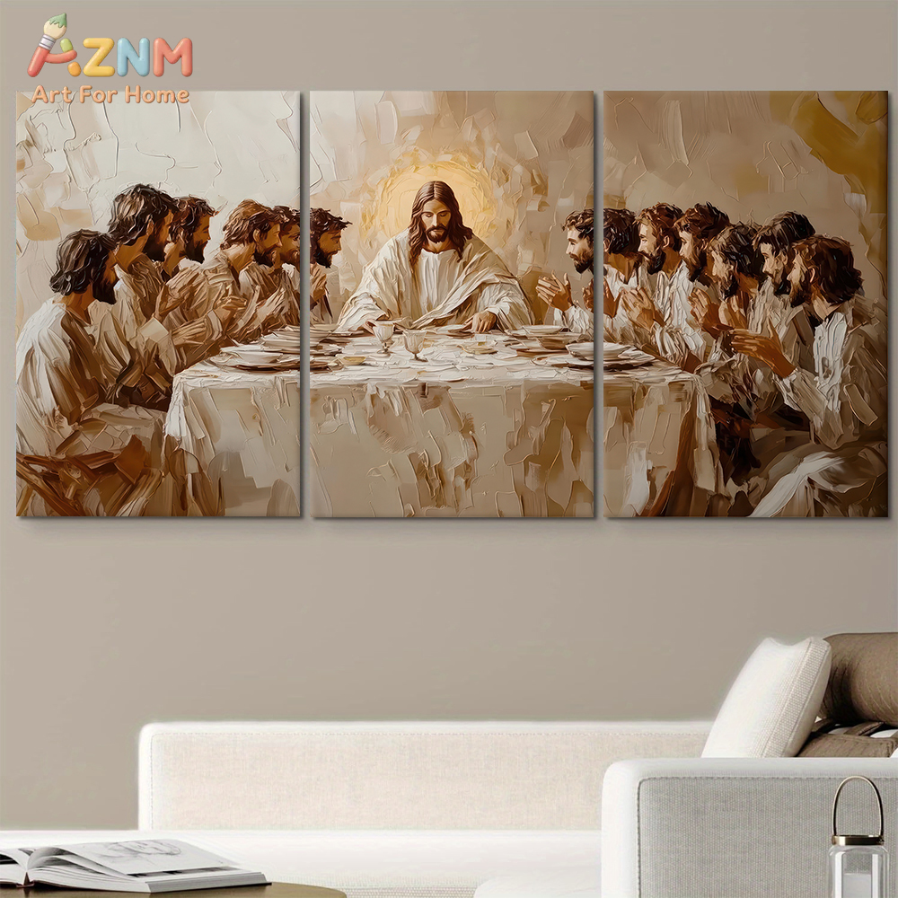3PCS The Last Supper Abstract  - Home Cinema Wall Art review and price