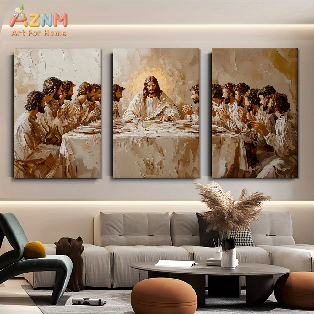 3PCS The Last Supper Abstract  - Home Cinema Wall Art review and price