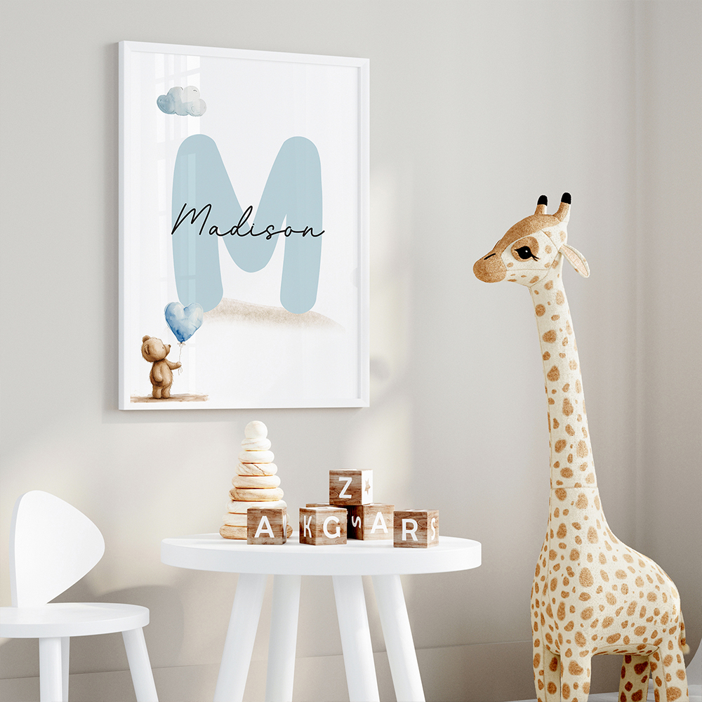 3pcs Personalized Name Blue Be - Home Cinema Wall Art review and price