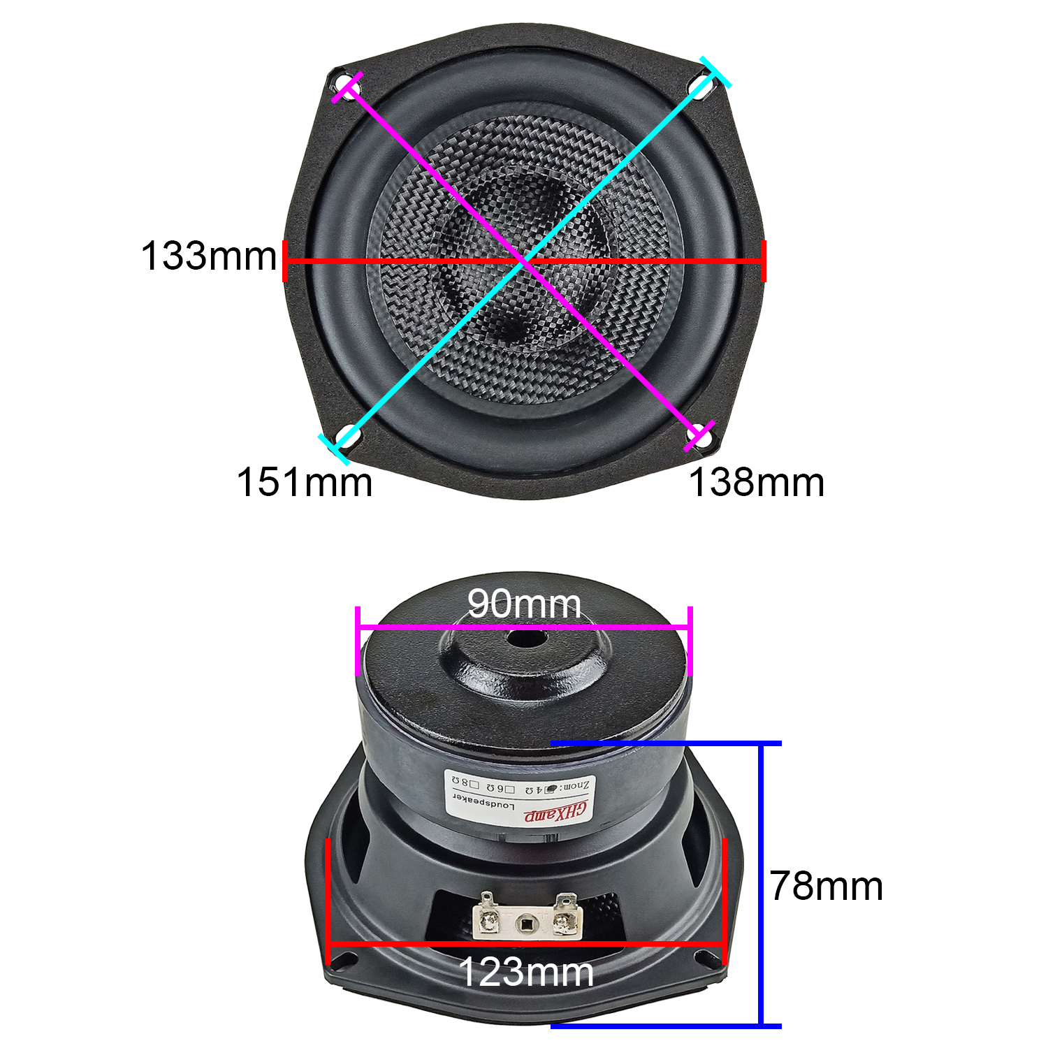 1pc GHXAMP 5.25 Inch 133mm Squ - Home Cinema Pc review and price