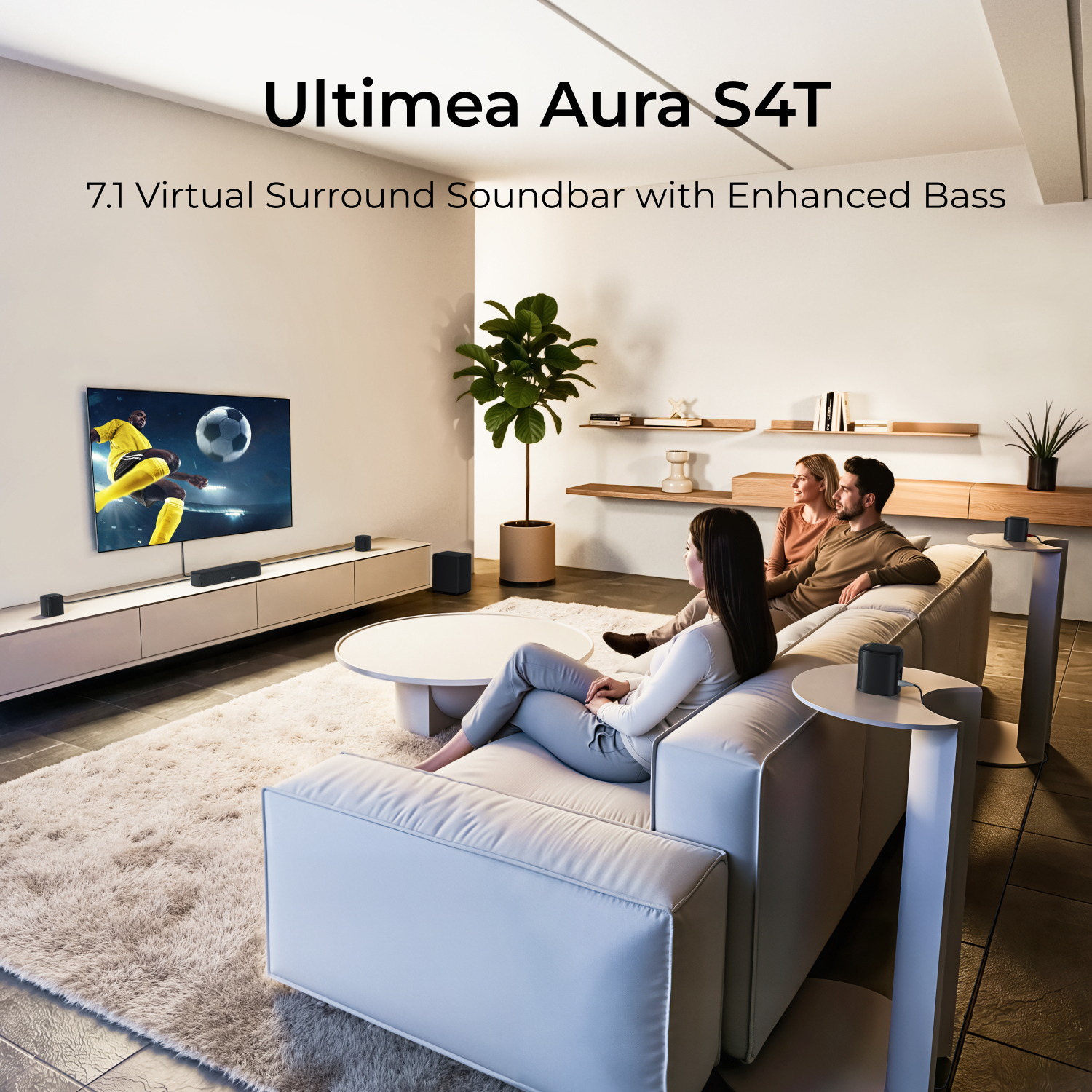 ULTIMEA 7.1ch Sound Bar with S - Home Cinema Subwoofer review and price