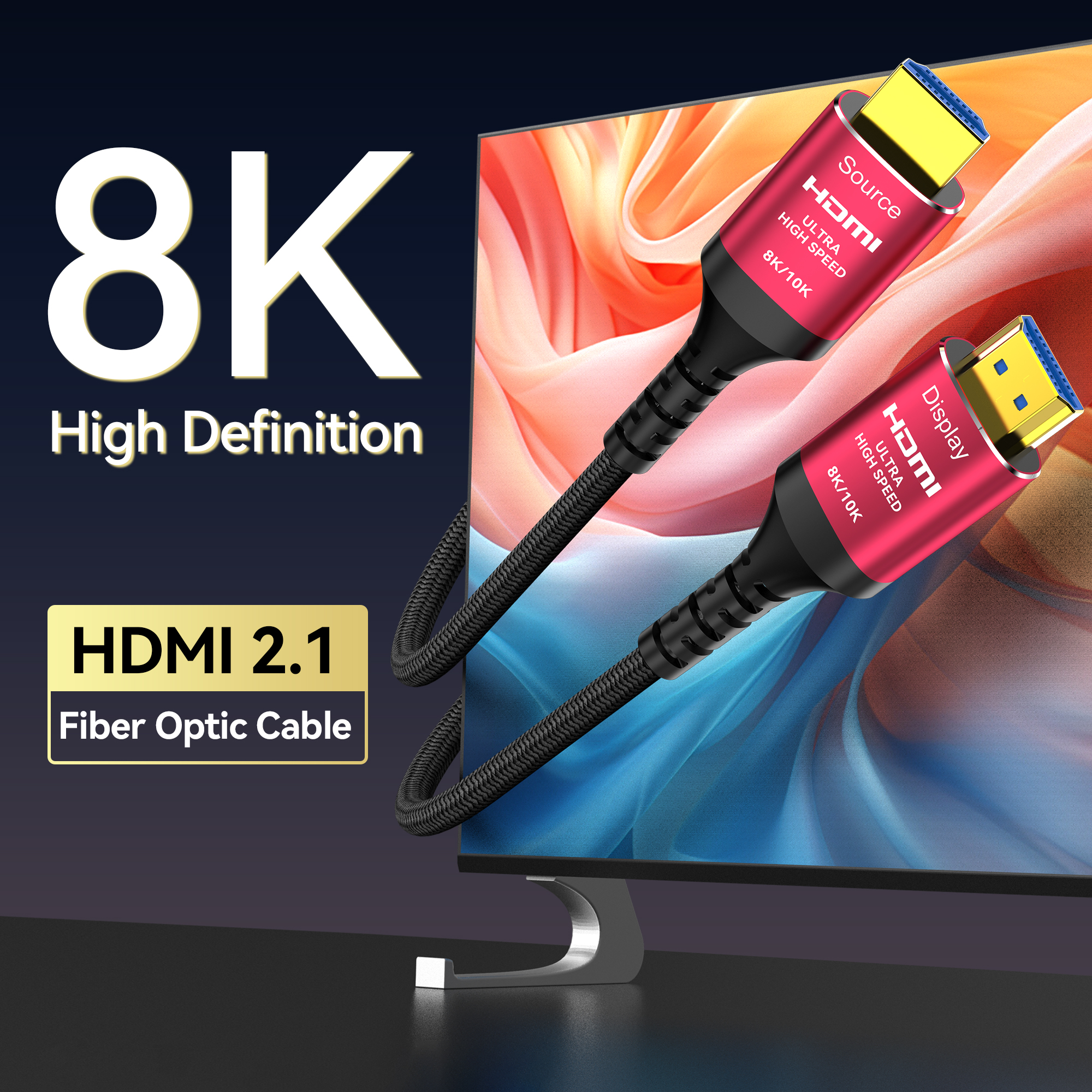 8K HDMI 2.1 Fiber Optic Cable  - Home Cinema Blu Ray Sony review and price
