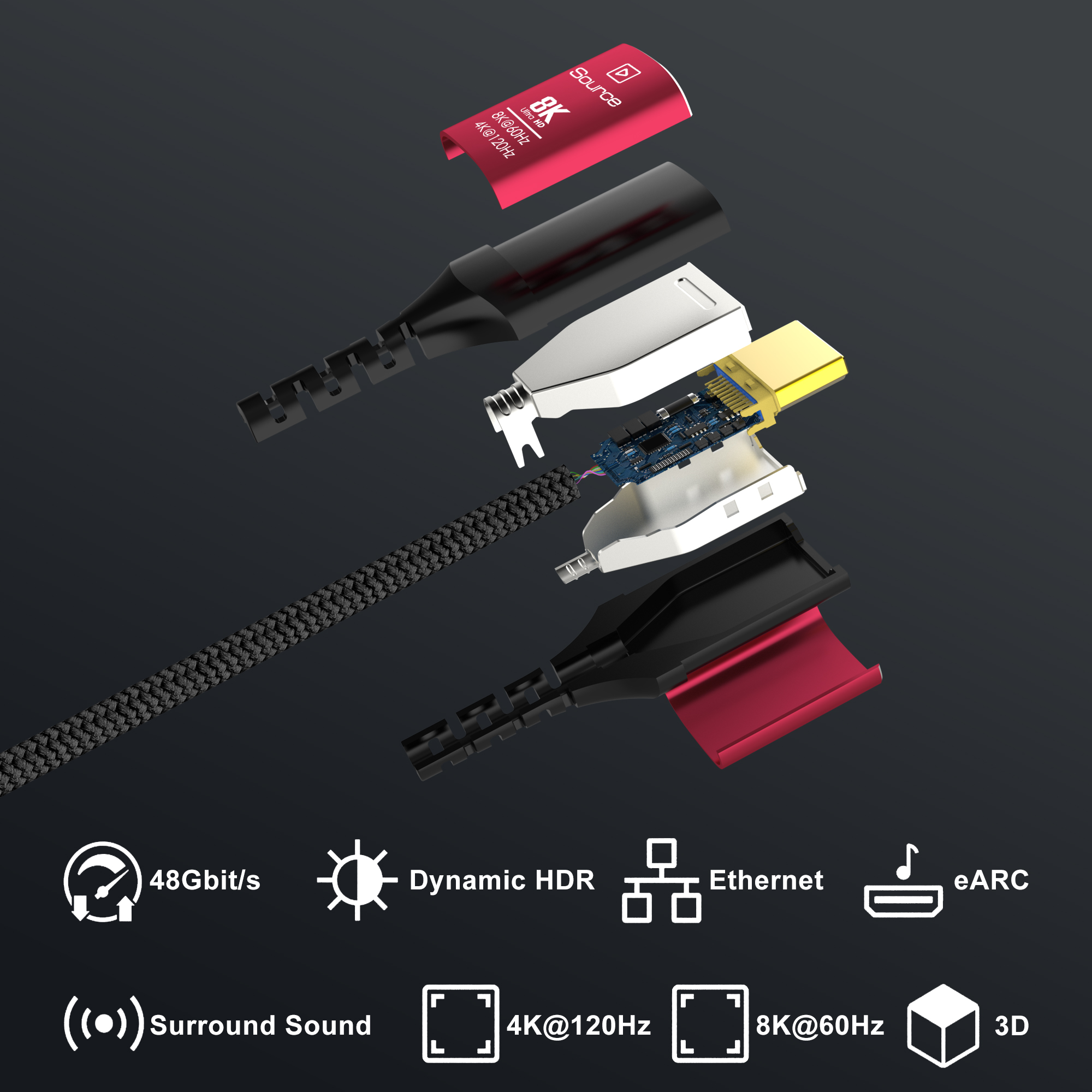 8K HDMI 2.1 Fiber Optic Cable  - Home Cinema Blu Ray Sony review and price