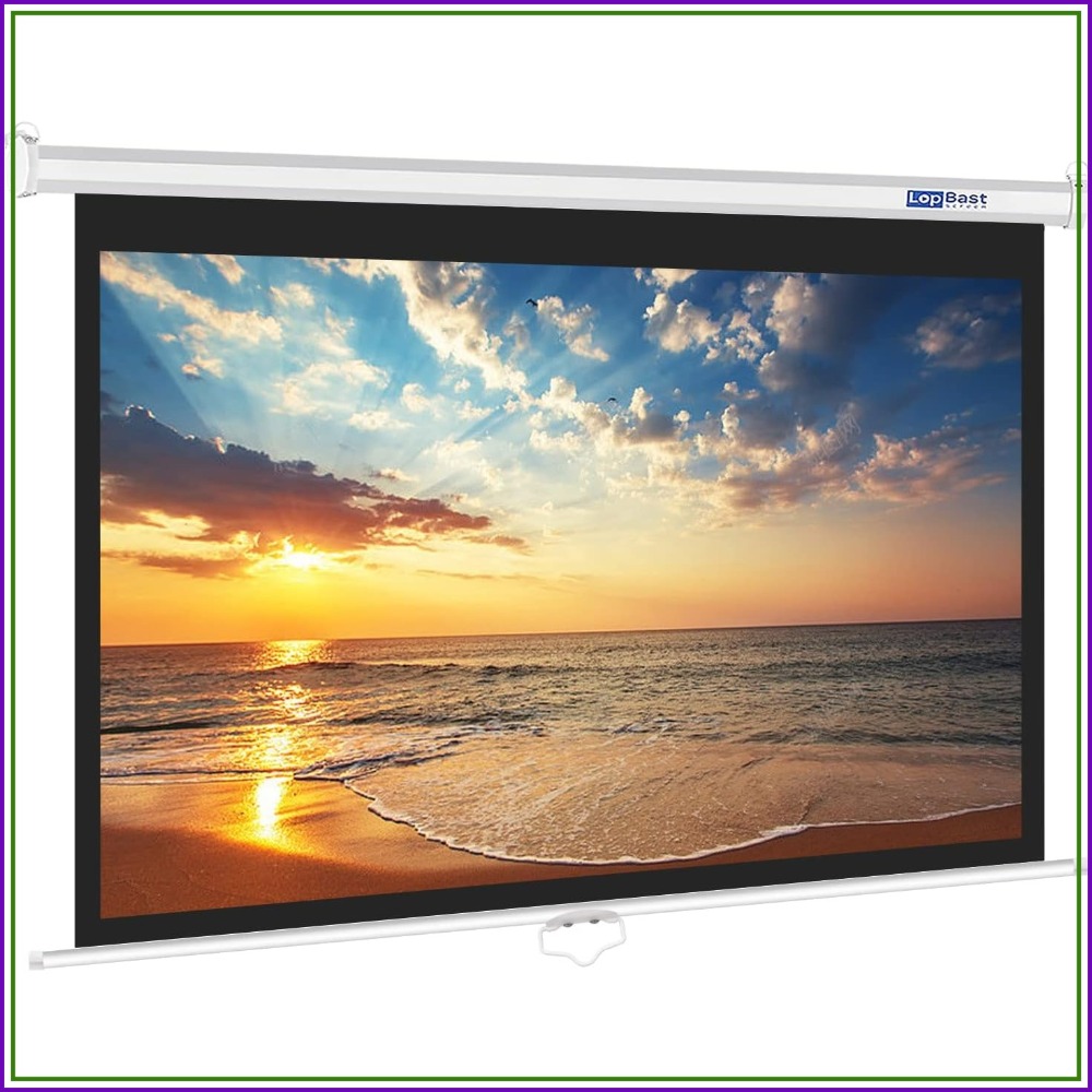 100INCH Manual Pull Down White - Projector Screen 100 Inch review and price