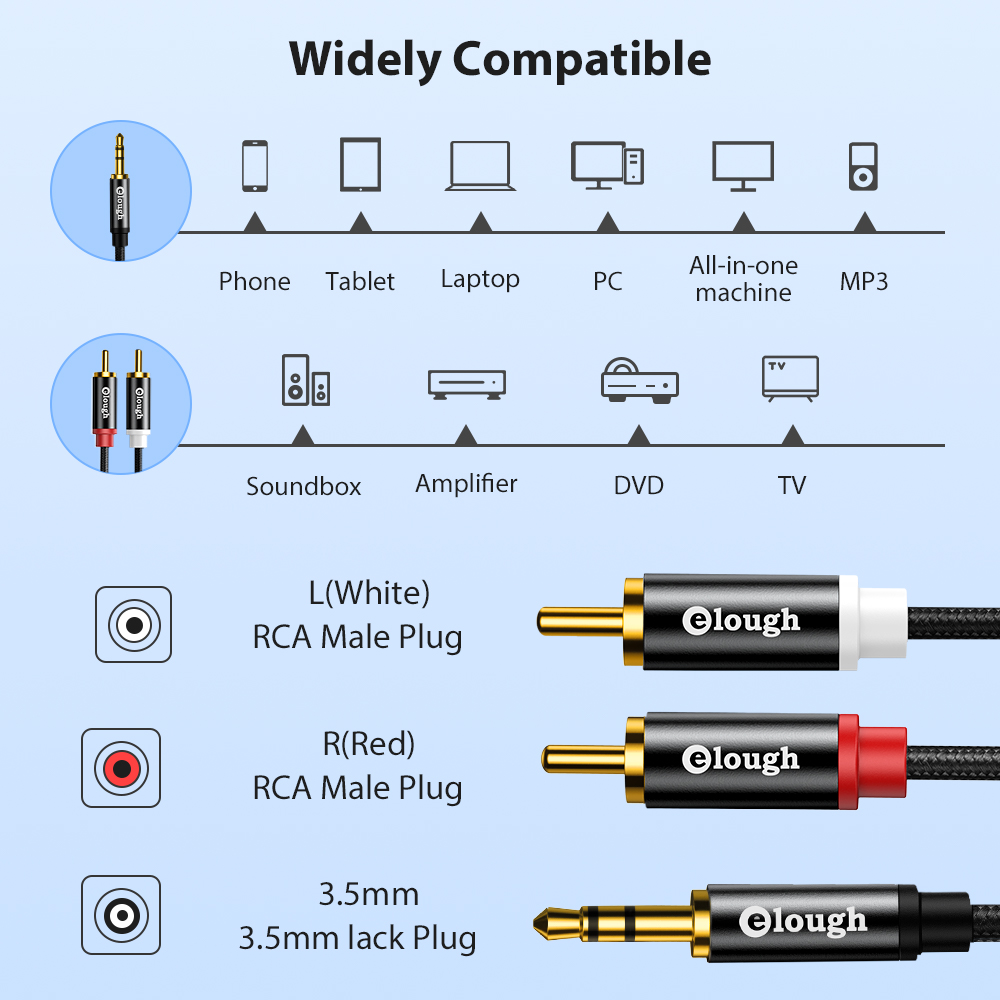 Elough RCA Cable AUX RCA Speak - Home Cinema Pc review and price