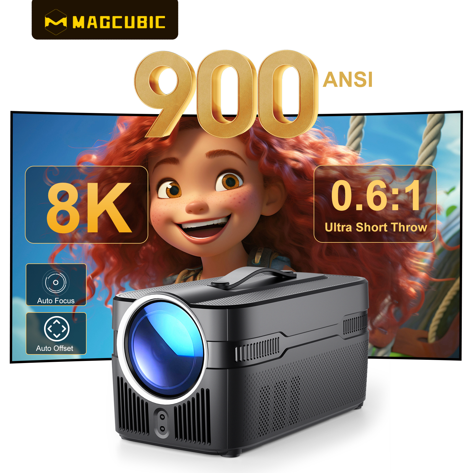 Magcubic Auto Focus Android 14 - Home Cinema Hdmi review and price