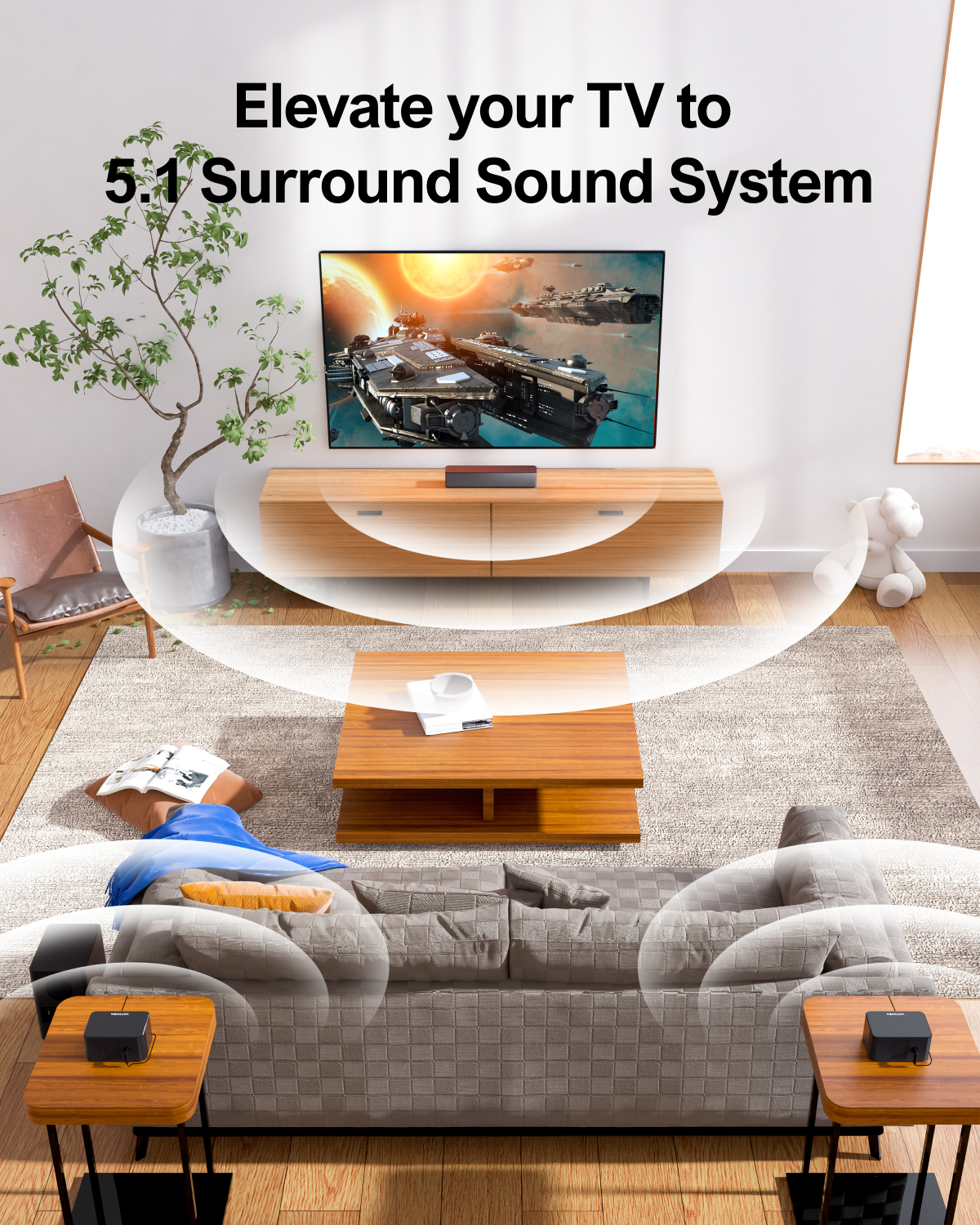 ULTIMEA 5.1 Virtual Surround S - Soundbar Bluetooth Home review and price