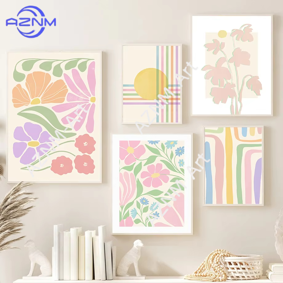 1PC Fresh Flowers Sun Rainbow  - Home Cinema Wall Art review and price