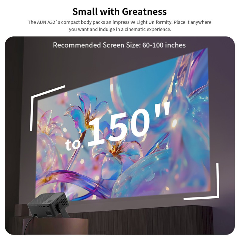 AUN A32 Pro Android Projector  - Home Cinema Pc review and price