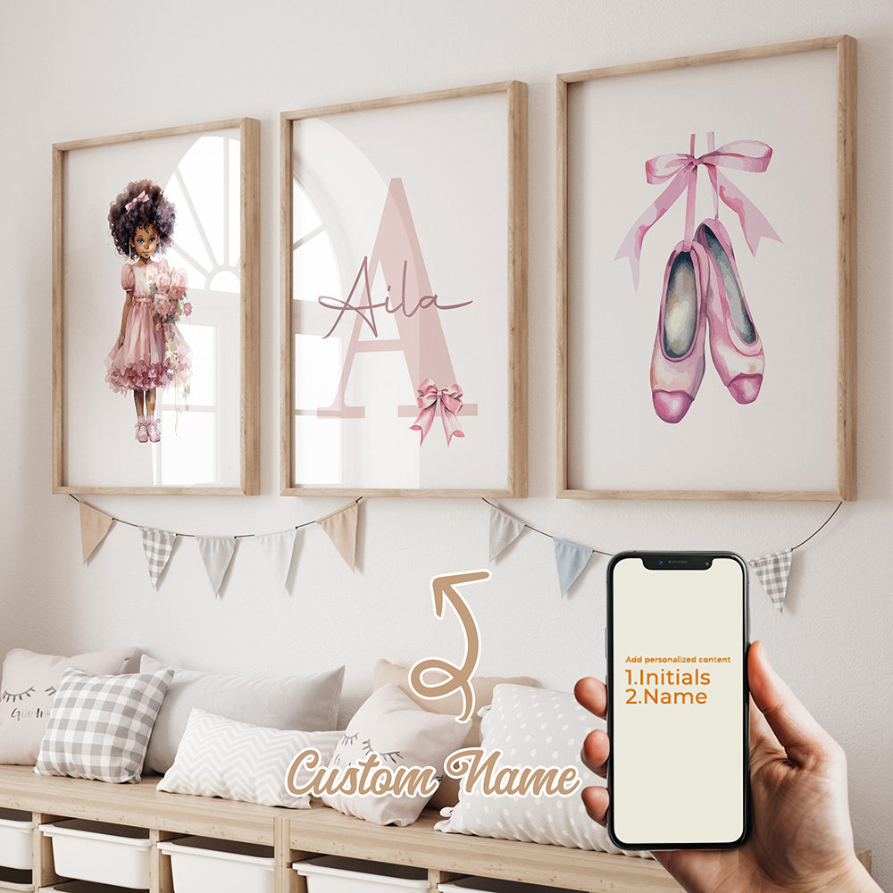 3pcs Personalized Custom Name  - Home Cinema Wall Art review and price