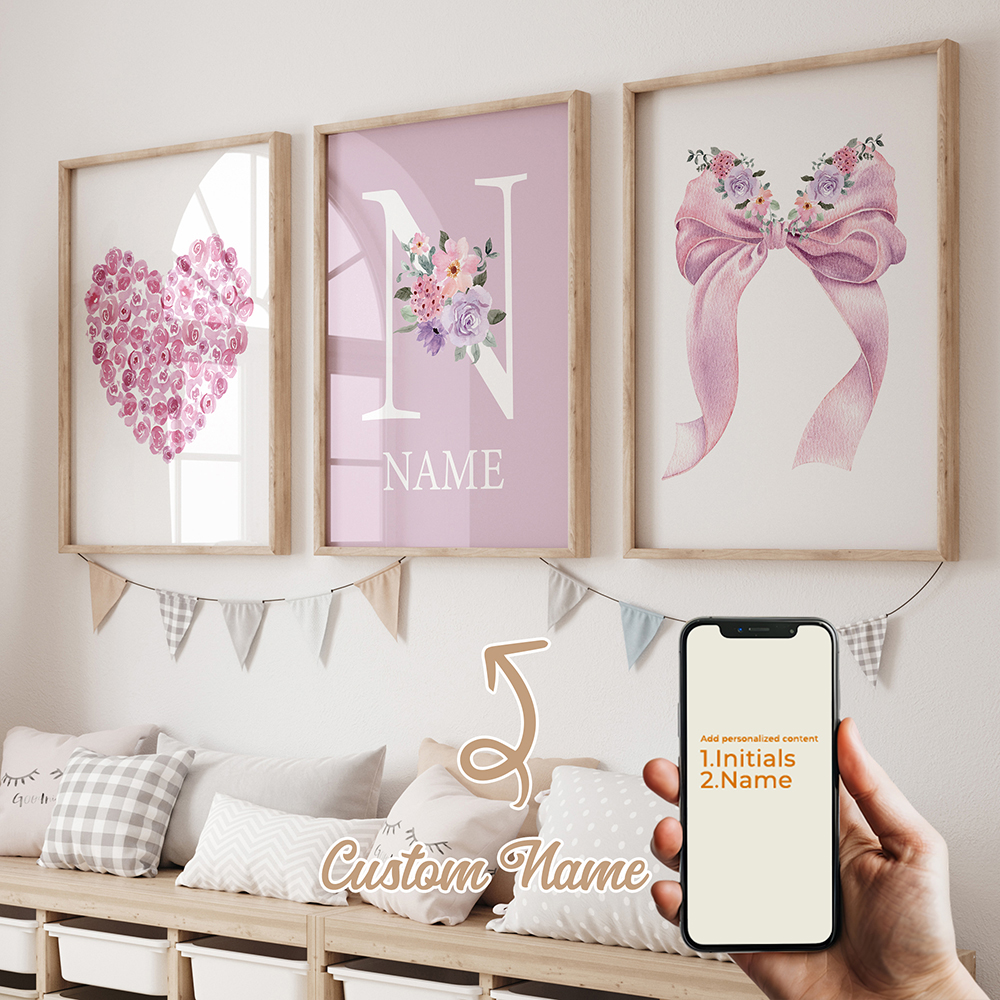 3pcs Personalized Custom Name  - Home Cinema Wall Art review and price