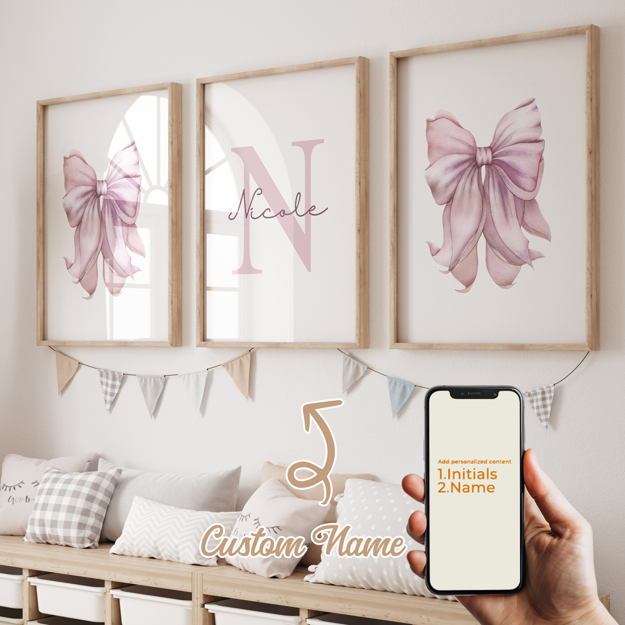 3pcs Personalized Custom Name  - Home Cinema Wall Art review and price