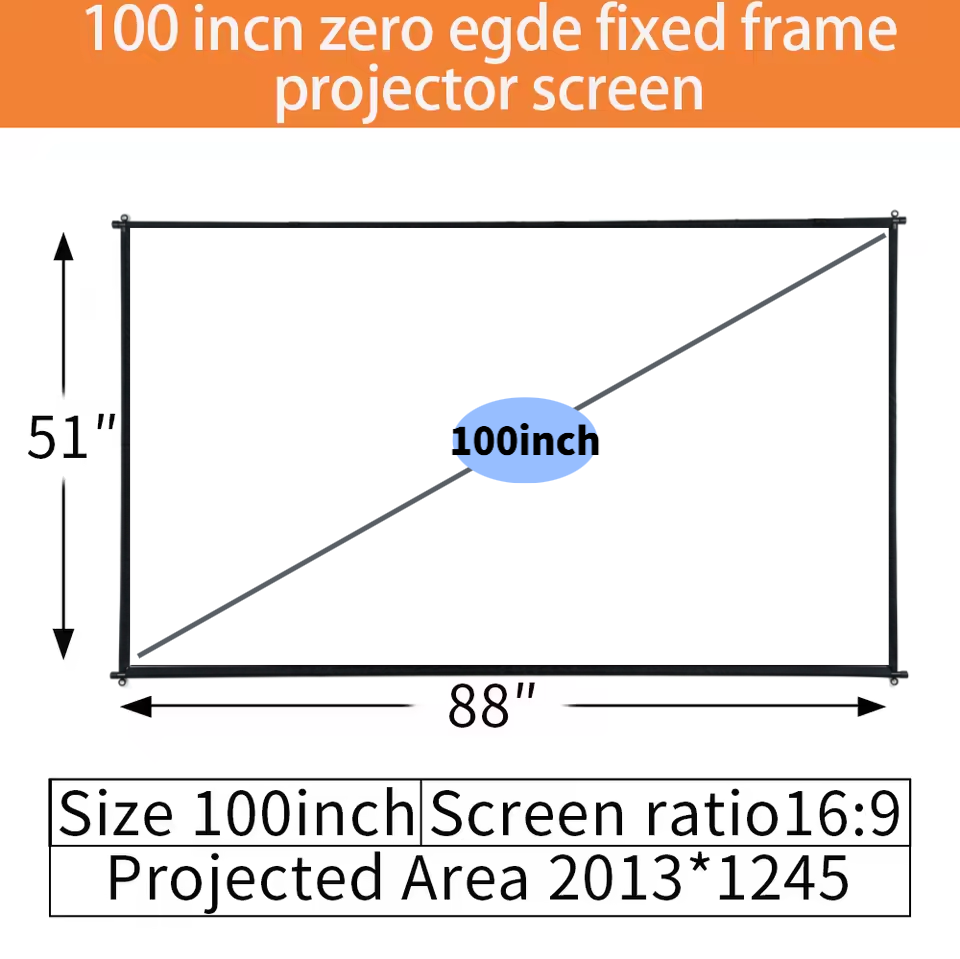 XIAOHUI 100/120 inch ALR Proje - Projector Screen 100 Inch review and price