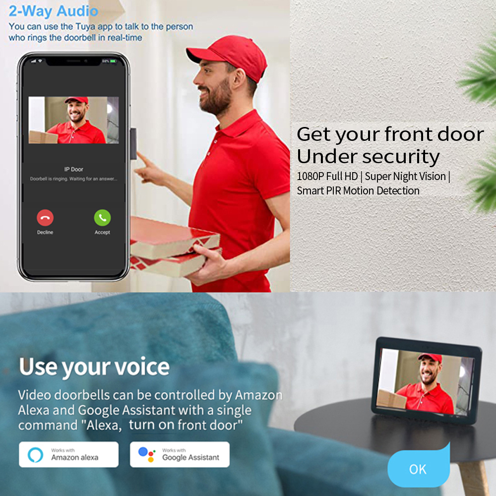 KW02 Wifi Video Doorbell Syste - Home Cinema Wall Panels review and price