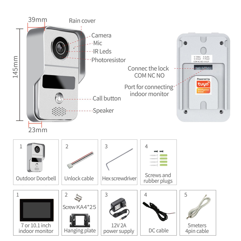KW02 Wifi Video Doorbell Syste - Home Cinema Wall Panels review and price