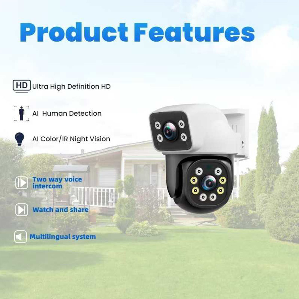 8MP Dual Lens WiFi IP Camera A - Home Cinema Sony review and price