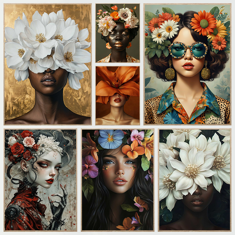 Fashion Girl Portrait Woman wi - Home Cinema Wall Art review and price