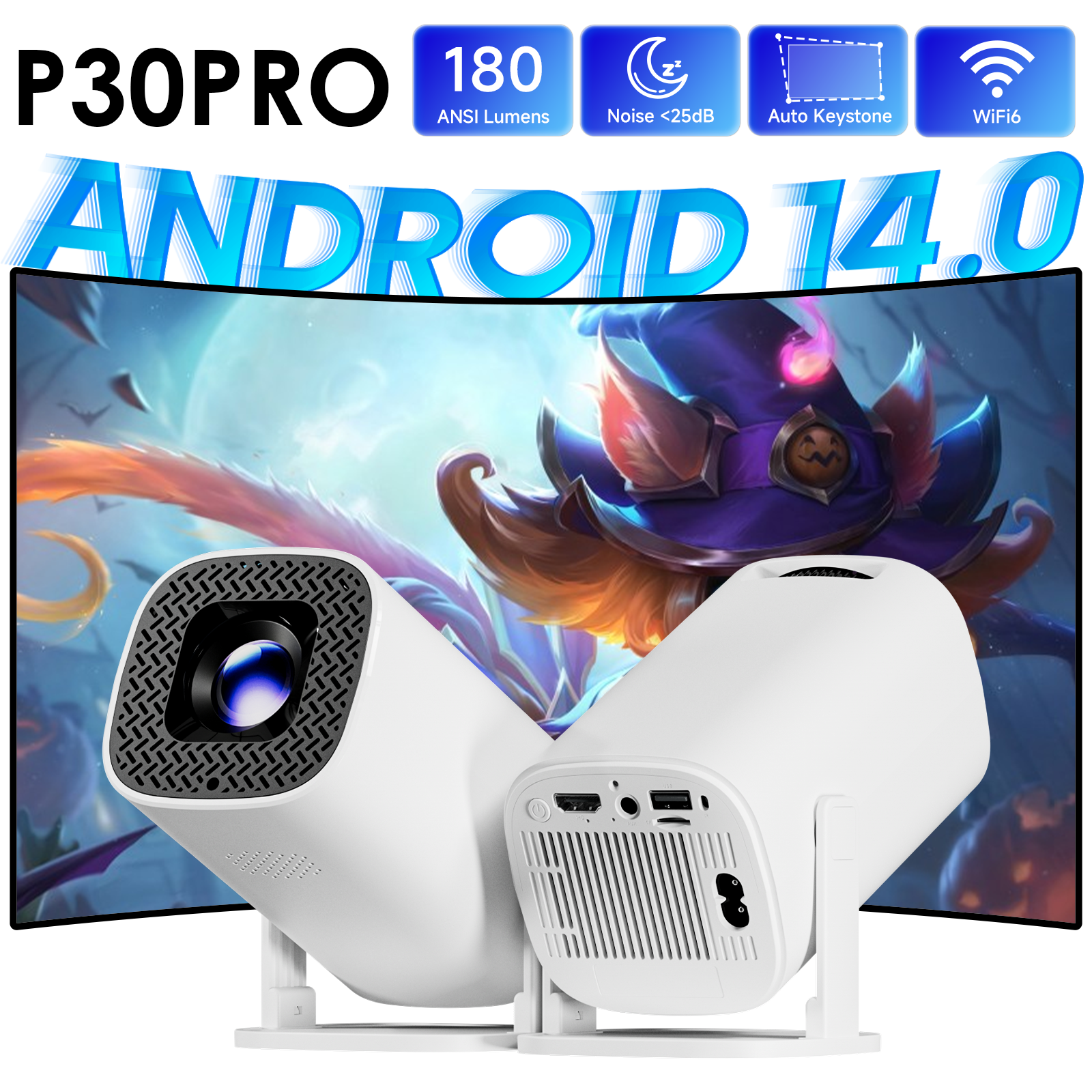 P30 PRO Smart Mini Projector A - Home Cinema Hdmi review and price