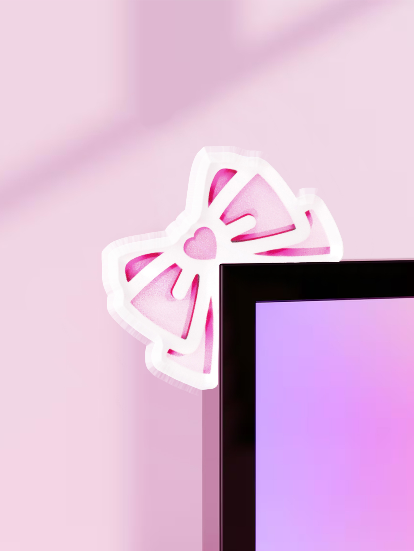 Kawaii Bow Monitor Decor Pink  - Home Cinema Pc review and price