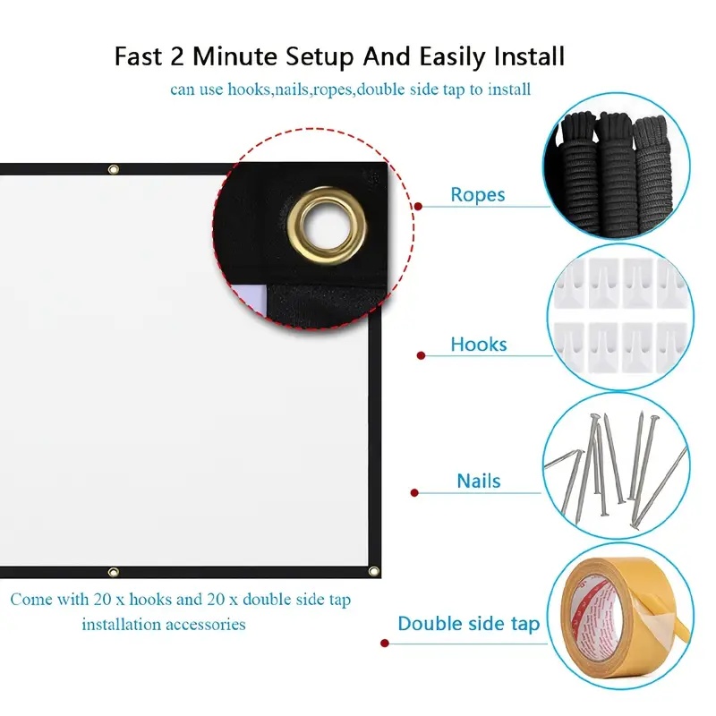Projector Screen 16:9 Indoor/O - Projector Screen 100 Inch review and price