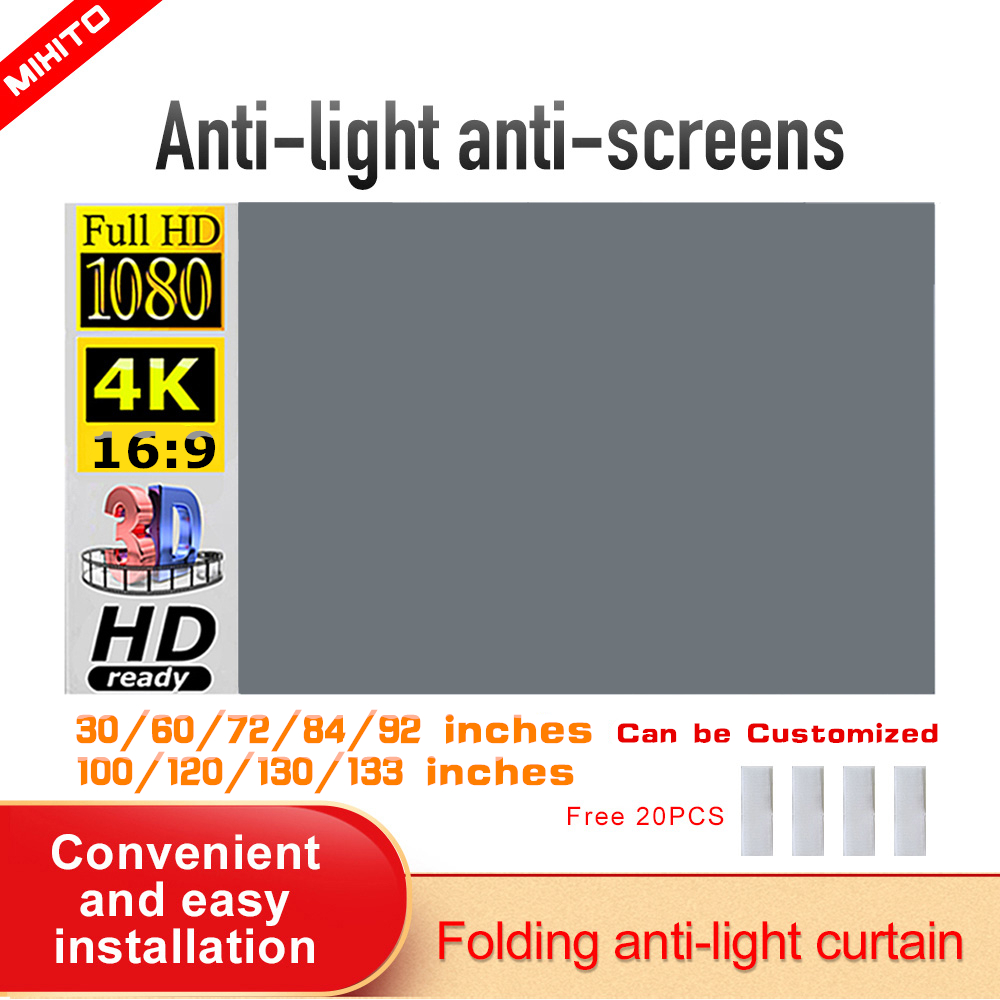 MIXITO Projector Screen Simple - Projector Screen 100 Inch review and price